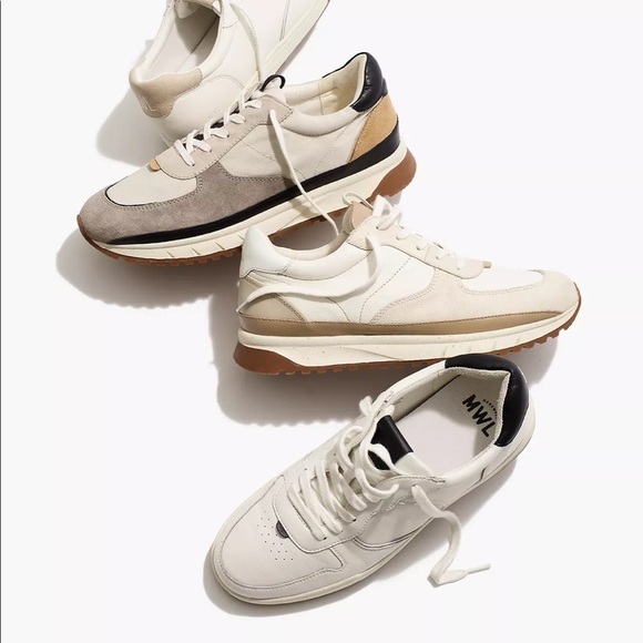 Madewell kickoff trainer sneakers neutral colorblock leather - Picture 5 of 11